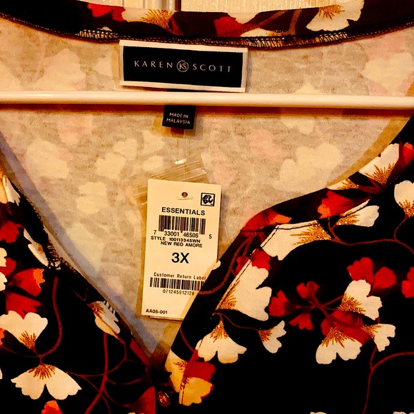 KAREN KS SCOTT Gorgeous & Classy Detailed  3X Top. - Picture 10 of 12